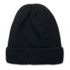 Bonnet tricoté avec revers noir