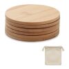 Lot de 6 sous-verres en bambou bois | sans marquage | non disponible | non disponible | non disponible