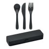 Set de couverts en PP noir | sans marquage | non disponible | non disponible | non disponible