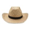 Chapeau cow-boy en paille naturelle noir | sans marquage | non disponible | non disponible | non disponible