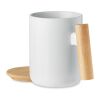Porcelain mug with lid 380 ml blanc | sans marquage | non disponible | non disponible