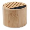 Round bamboo wireless speaker bois | sans marquage | non disponible | non disponible | non disponible
