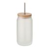 Mug Mason 400 ml avec paille blanc transparent | sans marquage | non disponible | non disponible | non disponible