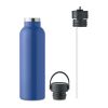 Bouteille double paroi avec bouchon à vis 700 ml bleu | sans marquage | non disponible | non disponible | non disponible