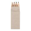 4 mini crayons de couleur-étui cartonne beige | sans marquage | non disponible | non disponible | non disponible
