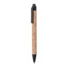 Stylo bille en liège et paille noir | sans marquage | non disponible | non disponible