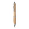 Stylo bille en ABS et bambou. argent mate | sans marquage | non disponible | non disponible