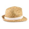 Chapeau en paille naturelle blanc | sans marquage | non disponible | non disponible | non disponible