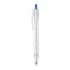 Stylo bille push en RPET bleu | sans marquage | non disponible | non disponible