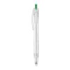 Stylo bille push en RPET vert | sans marquage | non disponible | non disponible