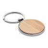Porte-clés rond métal bambou bois | sans marquage | non disponible | non disponible | non disponible