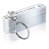 Mini règle pliable porte-clés blanc | sans marquage | non disponible | non disponible