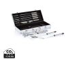 Set de 12 pcs pour barbecue en coffret aluminium argent-noir | sans marquage | non disponible | non disponible | non disponible