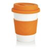 Tasse à café en PLA orange-blanc | sans marquage | non disponible | non disponible