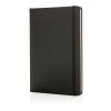 Carnet de notes A5 Basic en PU noir | sans marquage | non disponible | non disponible