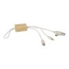 Câble de charge en bambou Keegan marron | sans marquage | non disponible | non disponible