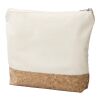 Trousse de toilette en coton et liège Teagan beige | sans marquage | non disponible | non disponible