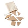 Puzzle tangram en bois naturel Ulrike marron | sans marquage | non disponible | non disponible