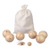 Ensemble de jeu de boules en bois Quillian marron | sans marquage | non disponible | non disponible