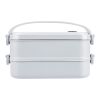 Lunch box en PP d'une capacité totale de 1 600 ml Selwyn blanc | sans marquage | non disponible | non disponible