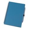 Carnet à spirale en fibre de paille avec couverture en PP Massimo bleu | sans marquage | non disponible | non disponible