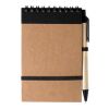 Carnet à spirale en carton Emory noir | sans marquage | non disponible | non disponible