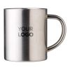 Mug double paroir en acier inoxydable Braylen 250 ml argent