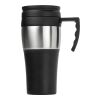 Mug isotherme en acier inoxydable noir/argent | sans marquage | non disponible | non disponible