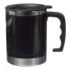 Mug isotherme en acier noir | sans marquage | non disponible | non disponible