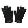 Gants munis de 3 embouts pour écran tactile. noir | sans marquage | non disponible | non disponible