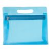 Pochette pour cosmétique en PVC translucide avec zip. bleu clair | sans marquage | non disponible | non disponible