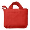 Sac shopping pliable en polyester ribstop rouge | sans marquage | non disponible | non disponible