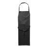 Tablier de cuisine en coton 180 g/m² noir | sans marquage | non disponible | non disponible