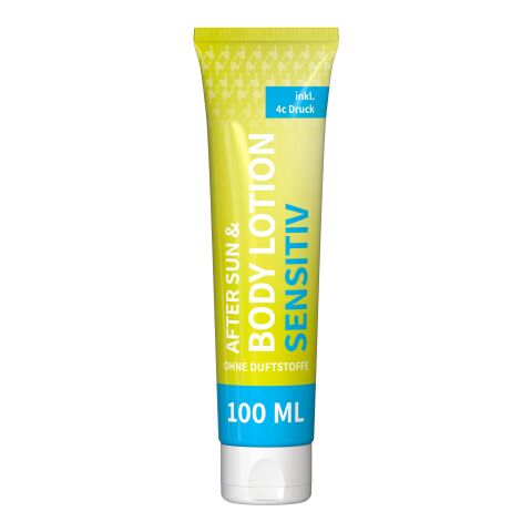 Tube de 100 ml - Lotion Body &amp; After Sun (sensible) - FullbodyPrint Blanc | sans marquage