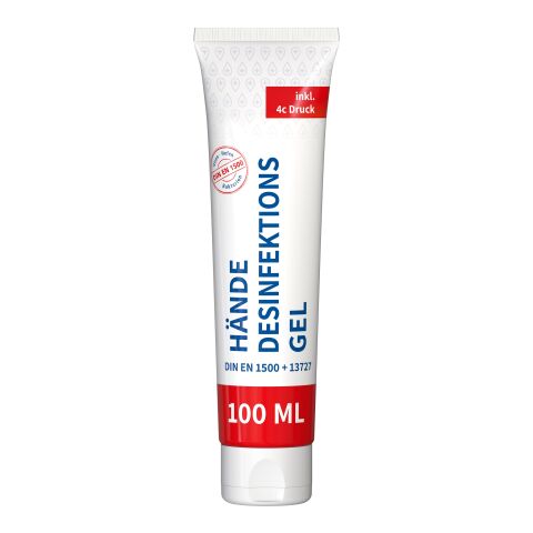 Tube de 100 ml - Gel désinfectant pour les mains - FullbodyPrint Blanc | sans marquage