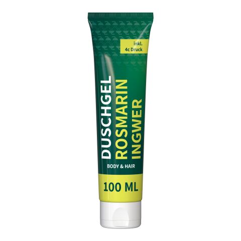 Tube de 100 ml - Gel douche Rosmarin-Gingembre - FullbodyPrint Blanc | sans marquage