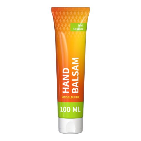 Tube de 100 ml - Baume pour les mains &quot;Calendula - Aloe Vera&quot; - FullbodyPrint blanc | Sur toute la surface du tube 