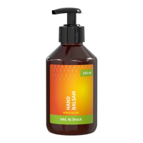 Distributeur avec pompe de 250 ml - Baume pour les mains &quot;Calendula - Aloe Vera&quot; - Body Label Brun | sans marquage