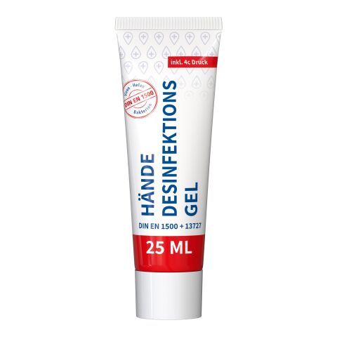 Tube de 25 ml - Gel désinfectant pour les mains - FullbodyPrint Blanc | sans marquage