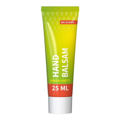 Tube de 25 ml - Baume pour les mains &quot;Gingembre - Citron Vert&quot; - FullbodyPrint Blanc | sans marquage