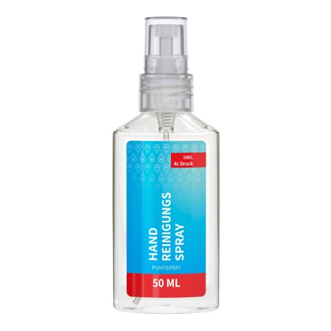 Spray de 50 ml - Spray nettoyant pour les mains - Body Label Transparent | sans marquage
