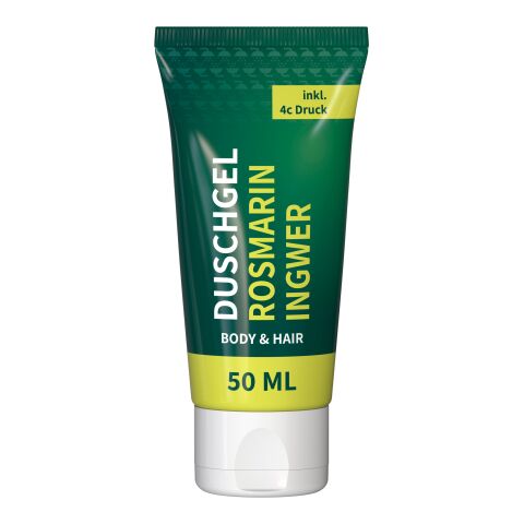Tube de 50 ml - Gel Douche Rosmarin-Gingembre - FullbodyPrint Blanc | sans marquage