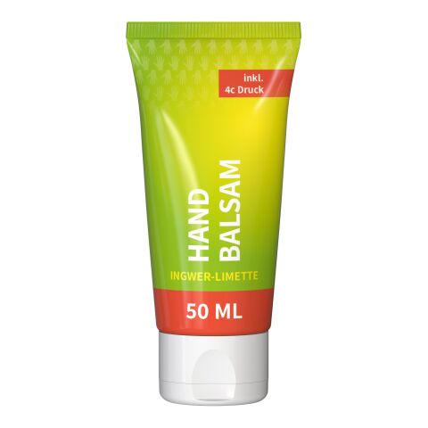 Tube de 50 ml - Baume pour les mains &quot;Gingembre - Citron vert &quot; - FullbodyPrint Blanc | sans marquage