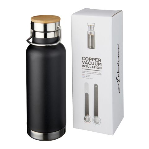 Bouteille isotherme avec bouchon en bois - 480 ml Standard | Noir | sans marquage | non disponible | non disponible