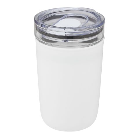 Gobelet en verre Bello de 420 ml avec paroi extérieure en plastique recyclé Standard | Blanc | Not applicable | sans marquage | non disponible | non disponible