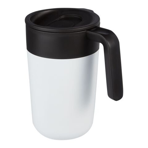 Tasse Nordia de 400 ml recyclée à double paroi Standard | blanc | sans marquage | non disponible | non disponible