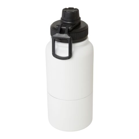 Bouteille de sport Dupeca de 840 ml avec isolation en acier inoxydable certifiée RCS Standard | blanc | sans marquage | non disponible | non disponible