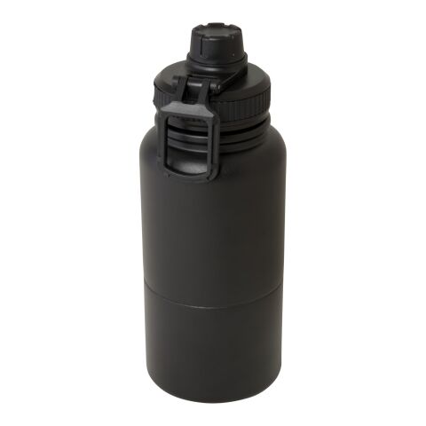 Bouteille de sport Dupeca de 840&nbsp;ml avec isolation en acier inoxydable certifiée RCS Noir | non disponible