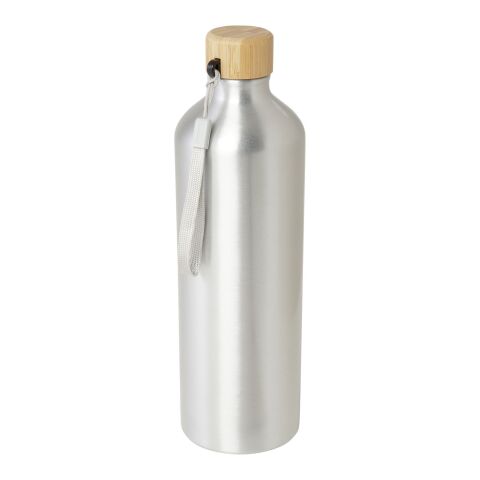 Bouteille d&#039;eau Malpeza de 1 000 ml en aluminium recyclé certifié RCS Standard | Argent | sans marquage | non disponible | non disponible