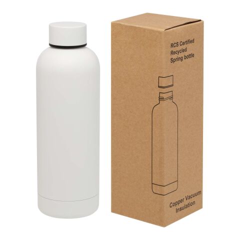 Bouteille isotherme avec isolation par le vide Spring 500 ml en cuivre inoxydable recyclé certifié RCS Standard | Blanc | sans marquage | non disponible | non disponible